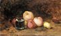 Still Life Of Apples And A Glass Of Water Reproduction