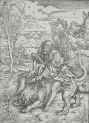 Samson Fighting With The Lion Reproduction