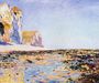 Beach And Cliffs At Pourville Morning Effect Reproduction