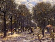 Lane Of Trees On The Champs Elysees Reproduction