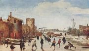 Amusement on the ice of the city moats Reproduction