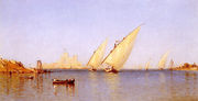 Fishing Boats Coming Into Brindisi Harbor Reproduction