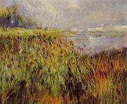 Bulrushes On The Banks Of The Seine Reproduction