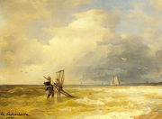 Fishing Along The Shore Reproduction