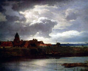 Landschaft Mit Fluss Reproduction