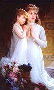 Two Girls Praying Reproduction