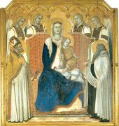 Carmine Altarpiece Madonna and Child Enthroned Reproduction