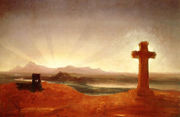 Cross at Sunset Reproduction