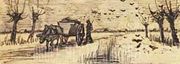 Ox Cart In The Snow Reproduction