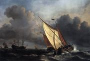 Ships on a Stormy Sea Reproduction