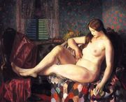 Nude With Hexagonal Quilt Reproduction