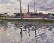 Factories At Argenteuil Reproduction