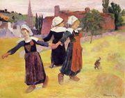 Breton Girls Dancing Aka Dancing A Round In The Haystacks Reproduction