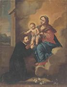 Saint Francis Xavier with a vision of the Virgin and Child Reproduction