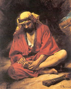 An Arab removing a thorn from his foot Reproduction