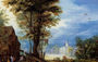 A Village Street With The Holy Family Arriving At An Inn [detail: 1] Reproduction