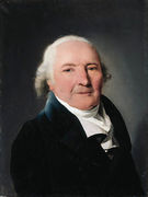 Portrait of Comte Antoine-Marie de Cluzel (1738-1833), small bust-length, in a blue jacket Reproduction