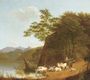 Oxen resting by the lakeside, Italy Reproduction