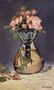 Moss Roses In A Vase Reproduction