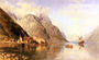 Village on a Fjord Reproduction