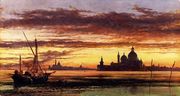 'Sunset Sky, Salute And San Giorgio Maggiore' Reproduction