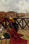 A Distraction On The Accademia Bridge, Venice Reproduction