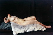 Female Figure Lying on Her Back, 1912 Reproduction