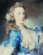 A young lady with a parrot Reproduction