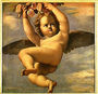 A Cherub Carrying Flowers Reproduction