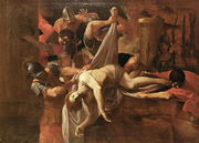 St Sebastian thrown by soldiers into Cloaca Maxima Reproduction