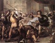 Perseus Fighting Phineus and his Companions c. 1670 Reproduction