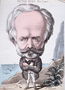 Victor Hugo (1802-85) on Jersey rock, 1867 Reproduction