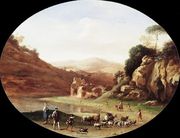 Valley with Ruins and Figures Reproduction