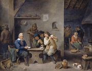 Figures Gambling in a Tavern 1670 Reproduction