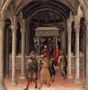 Quaratesi Altarpiece- Pilgrims at the Tomb of St Nicholas of Bari 1425 Reproduction