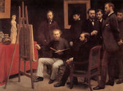 An Atelier in the Batignolles 1870 Reproduction