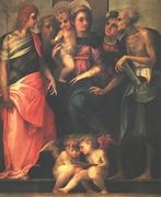 Madonna and Child with Saints 1518 Reproduction