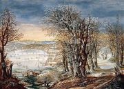 Winter Landscape in the FÃ´ret de Soignes, with the Flight Into Egypt Reproduction