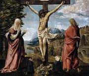 Christ on the Cross between Mary and St John 1512 Reproduction