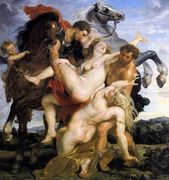 Rape of the Daughters of Leucippus c. 1617 Reproduction