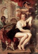 Bathsheba at the Fountain c. 1635 Reproduction