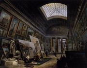 Imaginary View of the Grande Galerie in the Louvre 1789 Reproduction