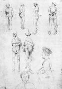 Hanged Men and Two Portraits 1430s Reproduction