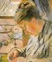 Portrait of Madame Pissarro Sewing near a Window 1878-79 Reproduction