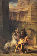 Diomedes Devoured by his Horses 1865 Reproduction