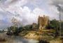 River Landscape with Ruins 1838 Reproduction