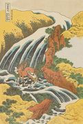 Waterfall where Yoshitsune Washed his Horse at Yoshino in Yamato Province (Washu Yoshino Yoshitsune uma arai no taki) Reproduction