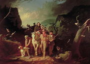 Daniel Boone escorting settlers through the Cumberland Gap, 1851-52 Reproduction