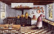 Kitchen of the Hotel St.Lucas, in the Hoogstraat, Rotterdam, 1834 Reproduction