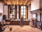 Kitchen of the Zwijnshoofd Hotel at Arnhem, 1838 Reproduction